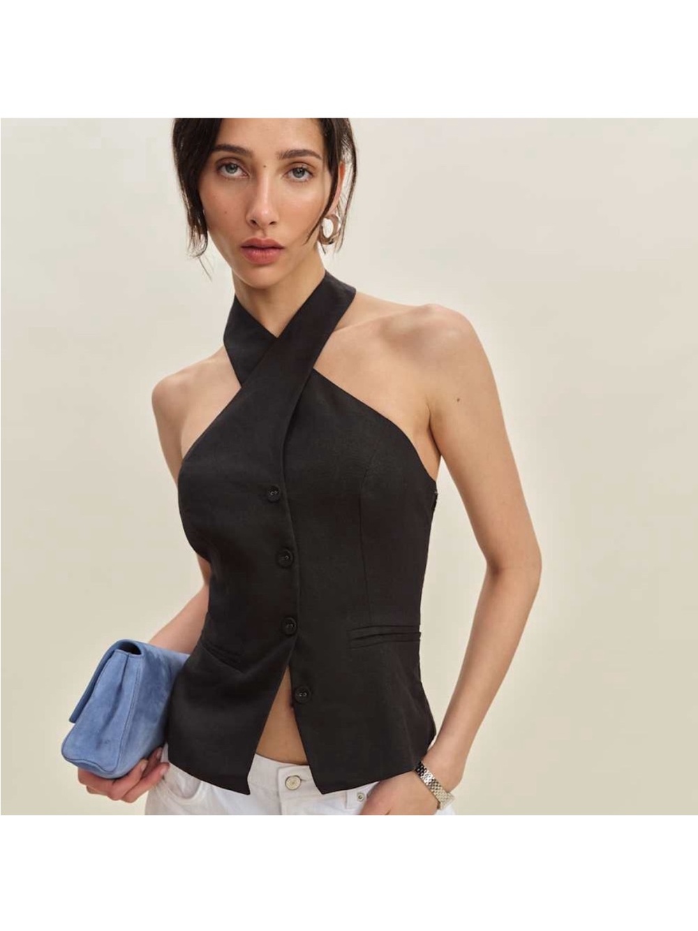 Reformation Tate Linen Top NWT